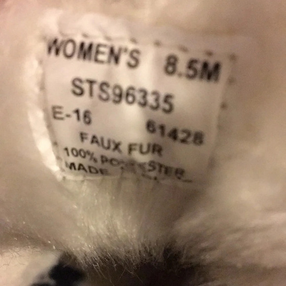 Sperry Luca Peak Ankle Wedge Faux Fur Booties Light Green - Picture 8 of 8